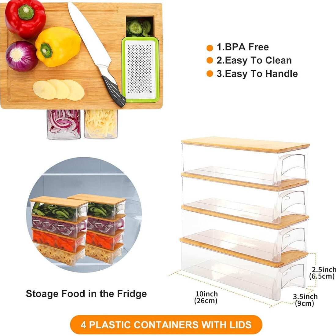 Bamboo Chopping Board Set
