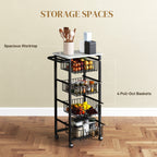 4-Basket Kitchen Storage Trolley