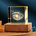 3D Crystal Cube LED Night Lamp