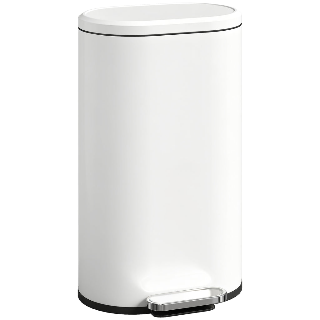 30L Curved Kitchen Bin – Cream