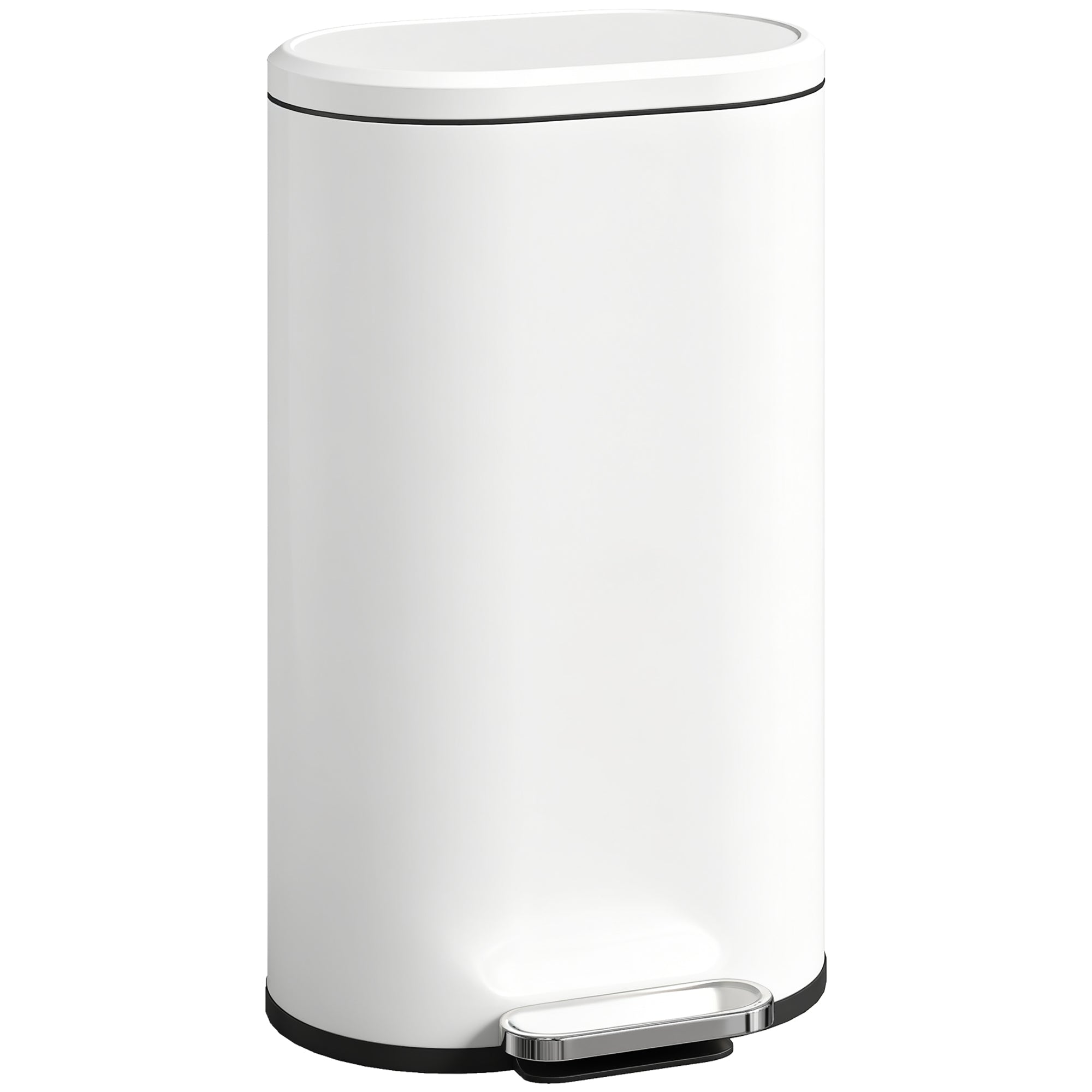 30L Curved Kitchen Bin – Cream