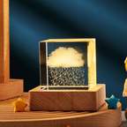 3D Crystal Cube LED Night Lamp