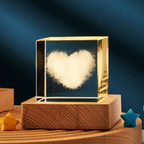 3D Crystal Cube LED Night Lamp
