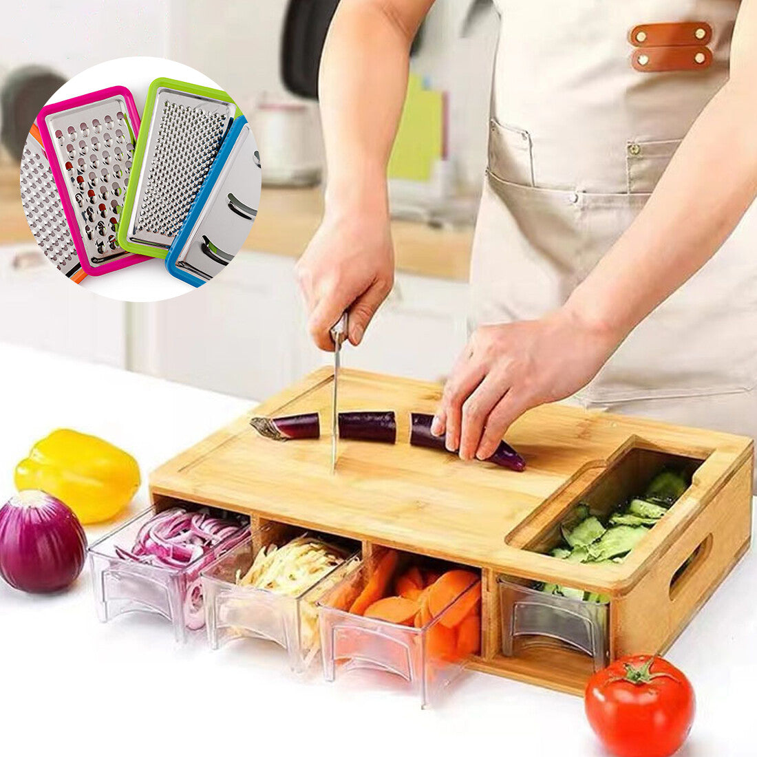Bamboo Chopping Board Set