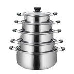 5-Piece Stainless Steel Pot Set