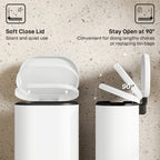 30L Curved Kitchen Bin – Cream